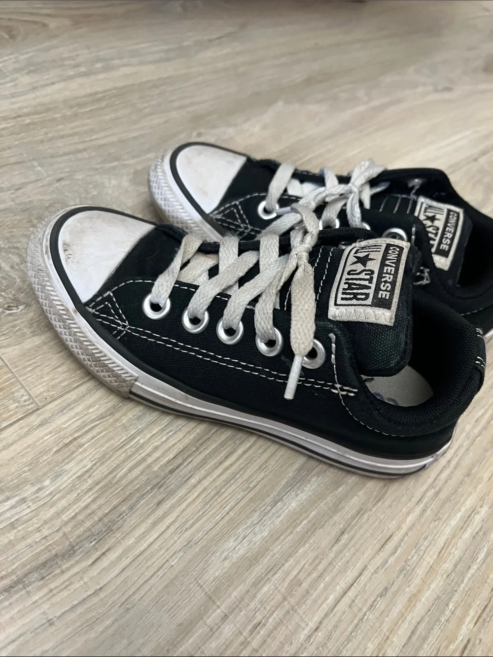 Converse Kids Black and White All Star Low Top Sneakers